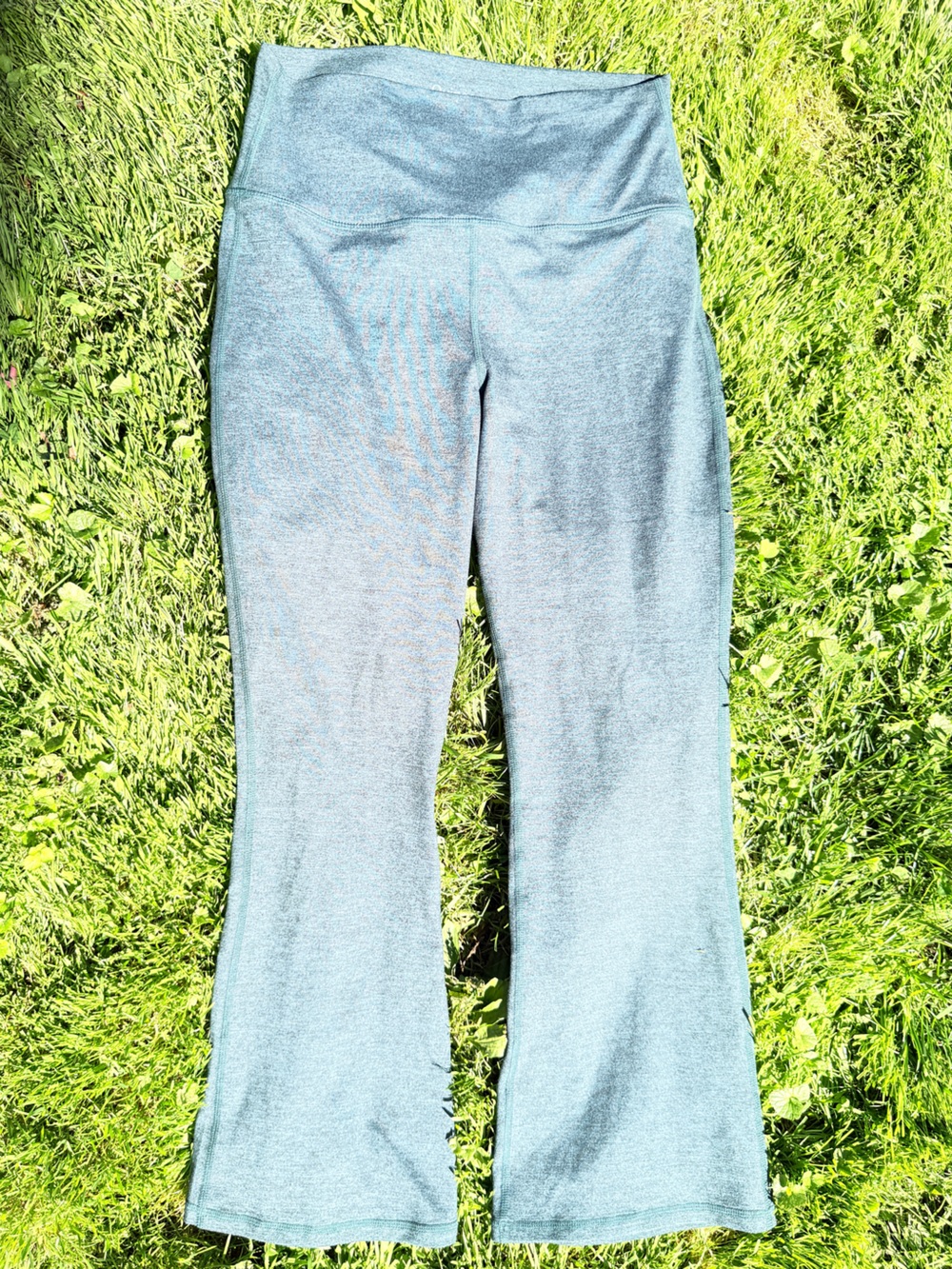 Quince Women's Teal Flare Leggings